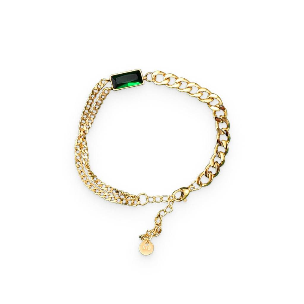 Emerald Charm Bracelet Women Jewelry Women's Fashion 