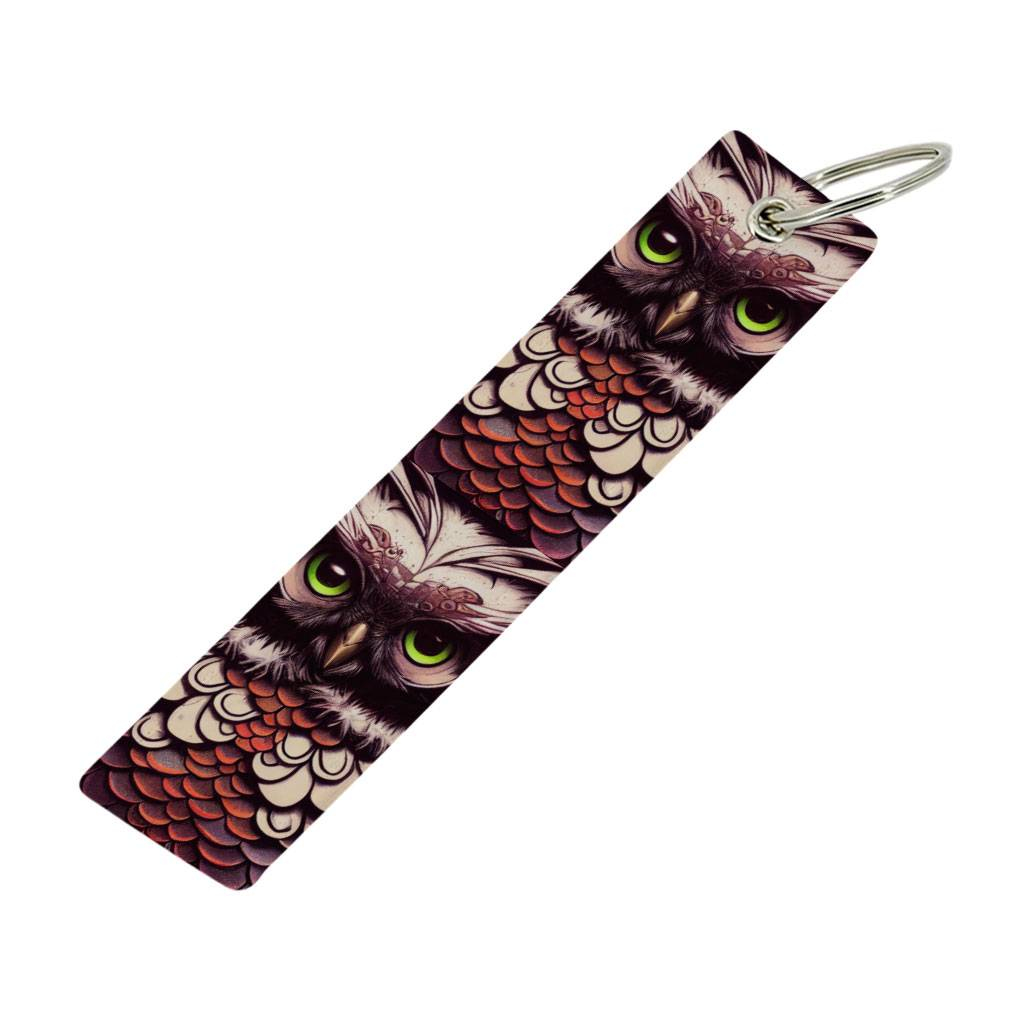 Cartoon Owl Art Keychain - Colorful Design Key Ring - Animal Print Keychain Car Accessories Keychains  