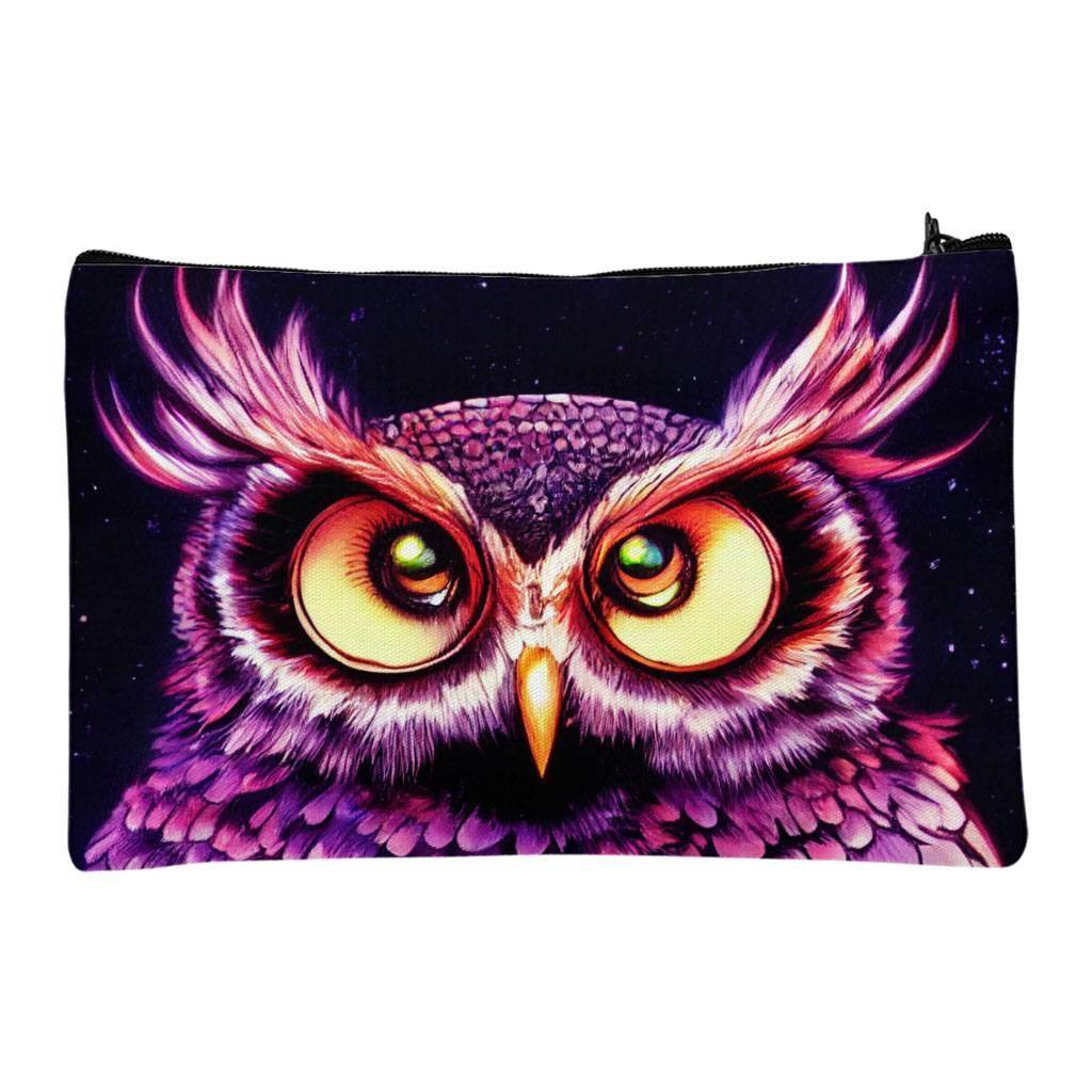 Night Owl Makeup Bag - Owl Art Cosmetic Bag - Printed Makeup Pouch Bags & Wallets Best Sellers Fashion Accessories  