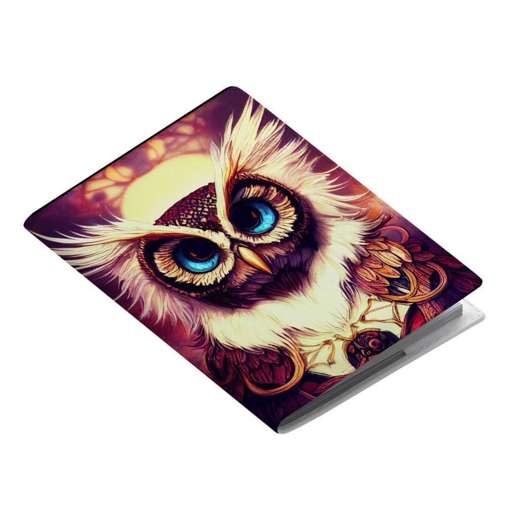 Owl Print Passport Cover - Graphic Art Passport Cover - Unique Print Passport Cover Best Sellers Fashion Accessories Travel Accessories  